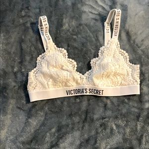 Lacey white bralette